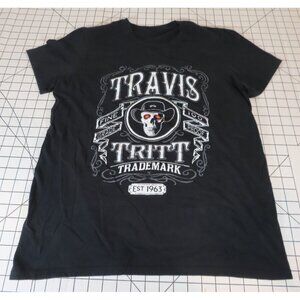 Travis Tritt Trademark 100 Proof Cities Tour Black Double-Sided T-Shirt Medium